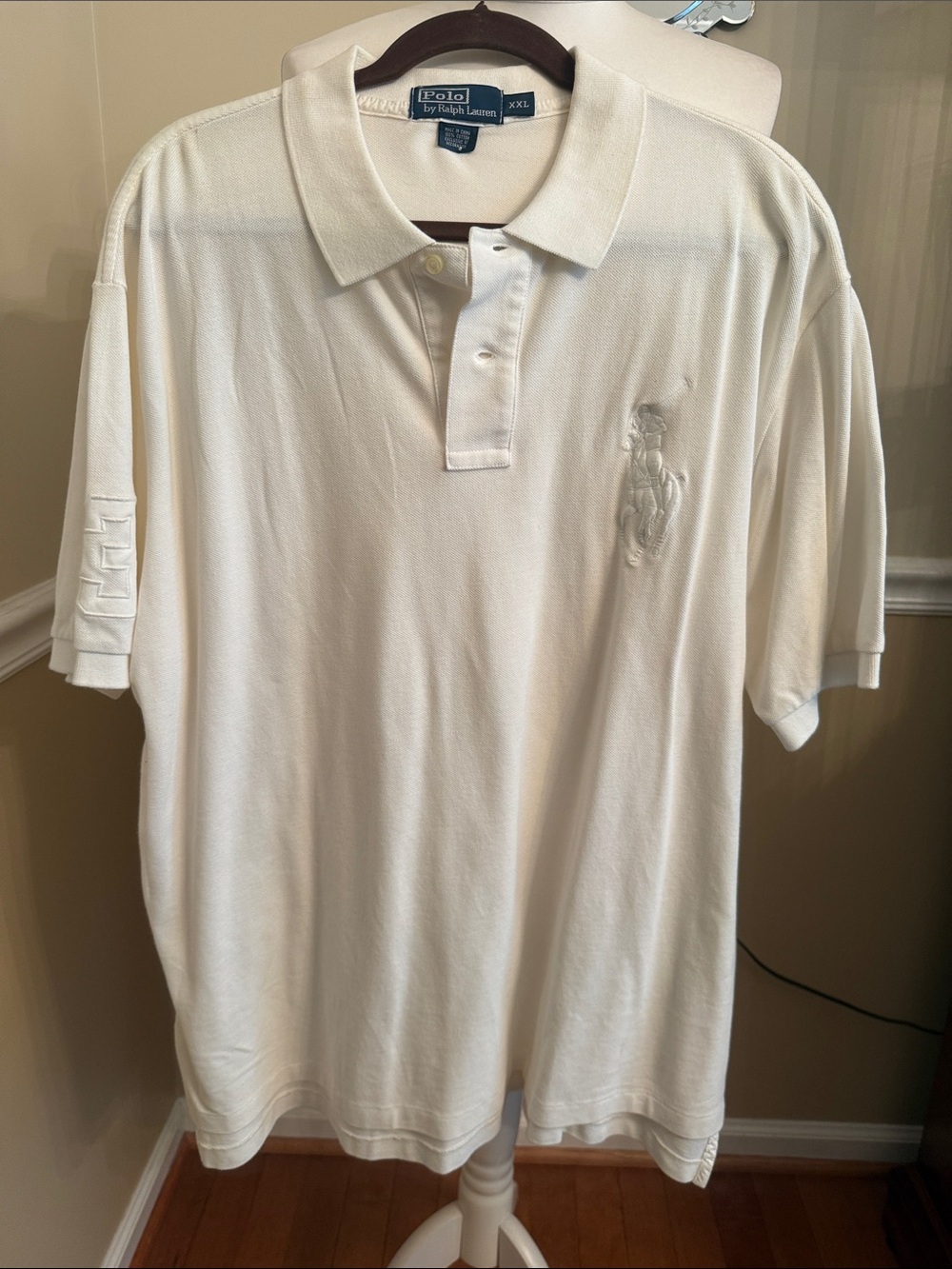 Polo by Ralph Lauren White Embroidered Pony Polo Shirt